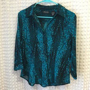 COPY - New York And Company Teal Green Snake Prin…